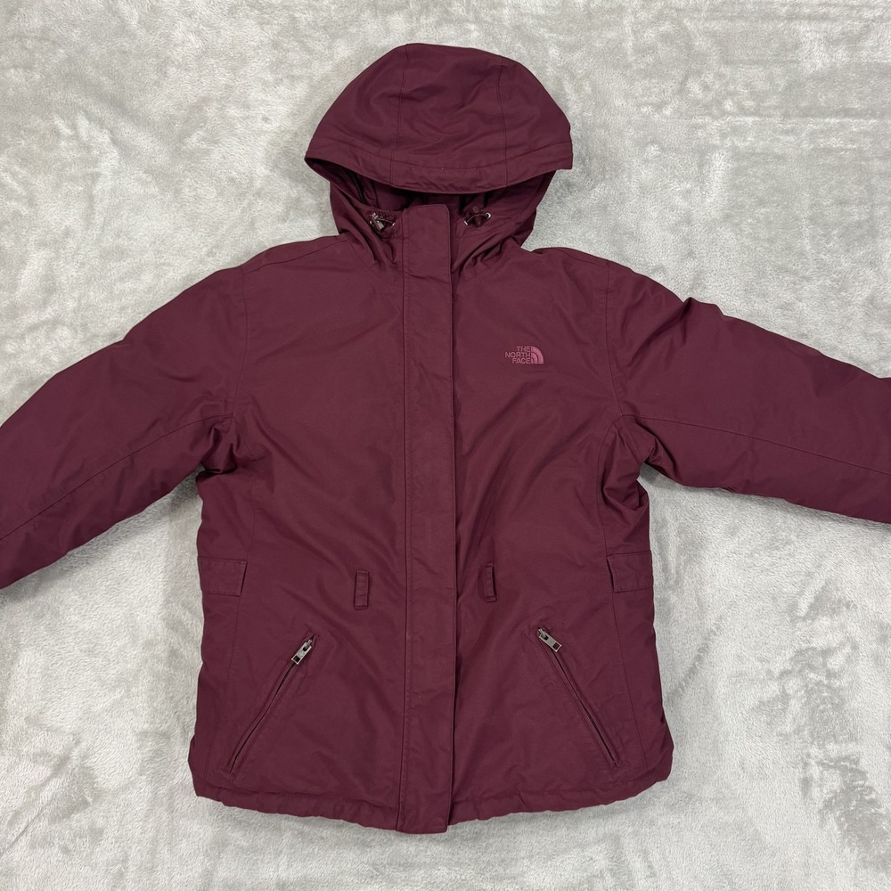 The North Face Jacket Womens XL Brooklyn Goose Down Filled Maroon Red Hyvent